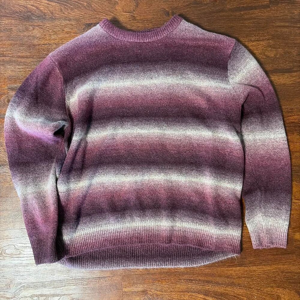 Original-use Men's Purple and Burgundy Jumper